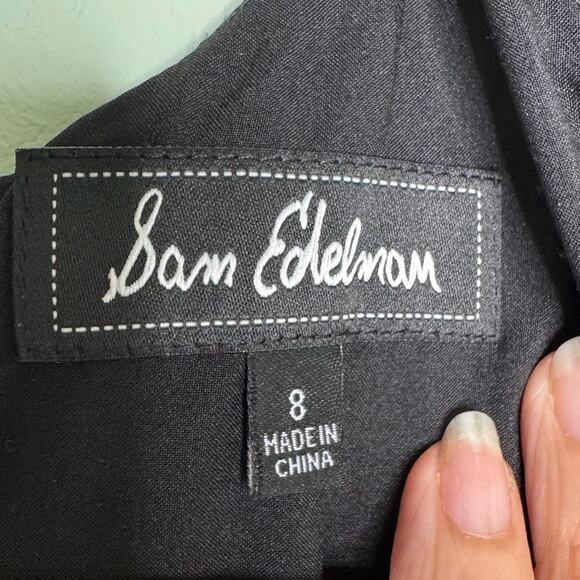 Sam Edelman Black Womens V Neck Bell Sleeve Mini Dress Size 8 - Picture 8 of 9